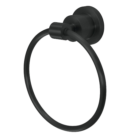 Kingston Brass BA8214MB Concord Towel Ring, Matte Black BA8214MB